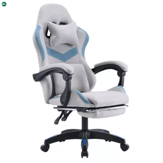 Irodai/gamer szék, szürke/kék, ZODIA