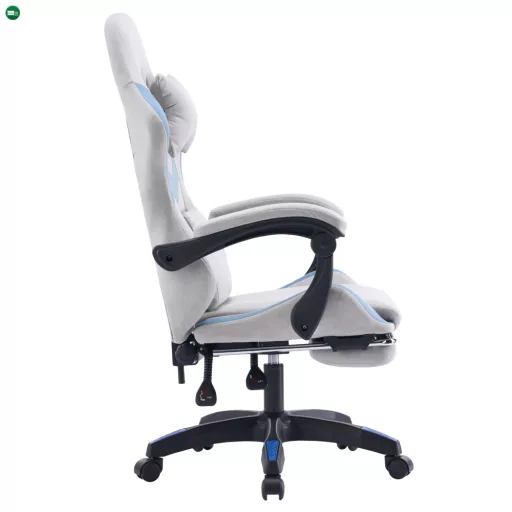 Irodai/gamer szék, szürke/kék, ZODIA