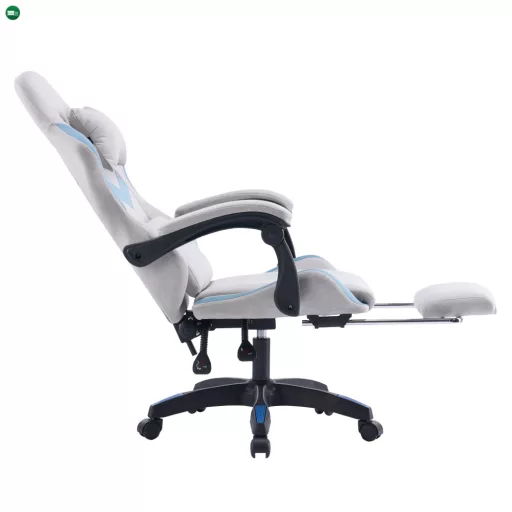 Irodai/gamer szék, szürke/kék, ZODIA