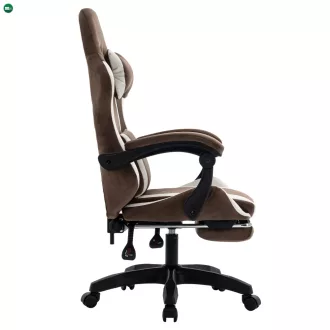 Irodai/gamer szék, barna/fehér, HOSPO