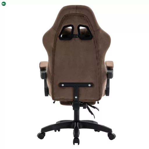 Irodai/gamer szék, barna/fehér, HOSPO