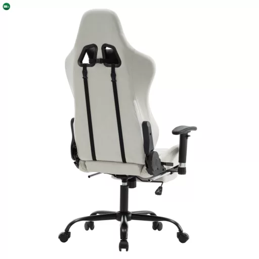 Irodai/gamer szék, fehér/fekete, teherbírás 150 kg, PAPIBAS