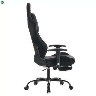   Irodai/gamer szék, fekete Velvet szövet, teherbírás 150 kg, SALOP