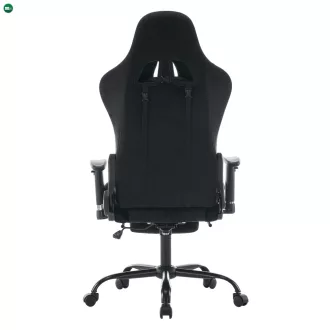   Irodai/gamer szék, fekete Velvet szövet, teherbírás 150 kg, SALOP