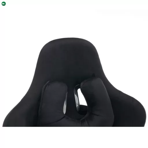 Irodai/gamer szék, fekete Velvet szövet, teherbírás 150 kg, SALOP