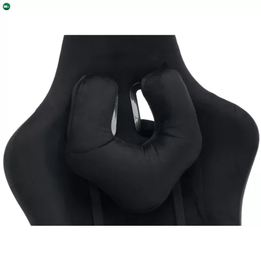 Irodai/gamer szék, fekete Velvet szövet, teherbírás 150 kg, SALOP