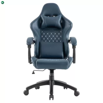 Irodai/gamer szék, kék, teherbírás 150 kg, SAMIE