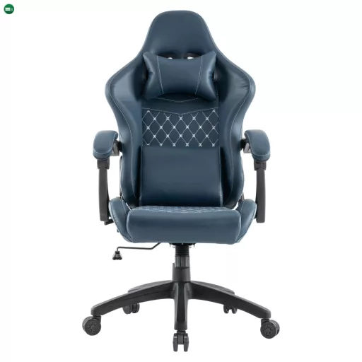 Irodai/gamer szék, kék, teherbírás 150 kg, SAMIE