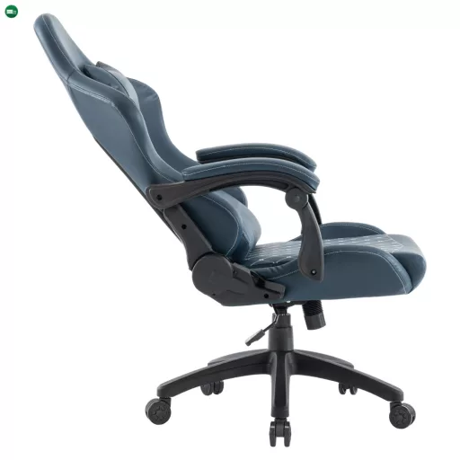 Irodai/gamer szék, kék, teherbírás 150 kg, SAMIE