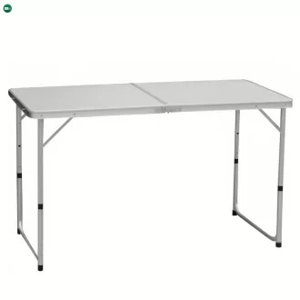   Összecsukható kempingasztal, 120 cm, alumínium/MDF, KEPI TYP 1