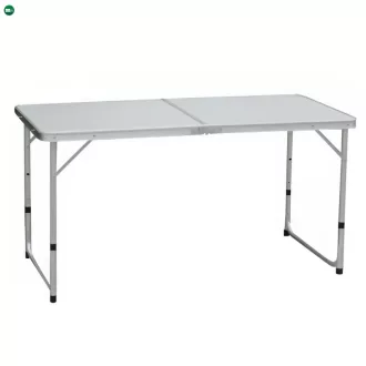   Összecsukható kempingasztal, 120 cm, alumínium/MDF, KEPI TYP 1