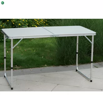   Összecsukható kempingasztal, 120 cm, alumínium/MDF, KEPI TYP 1