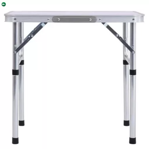 Összecsukható kempingasztal, 60 cm, alumínium/MDF, KEPI TYP 2