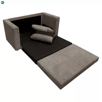 Kihúzható kanapé, szürkésbarna Taupe, BEJA