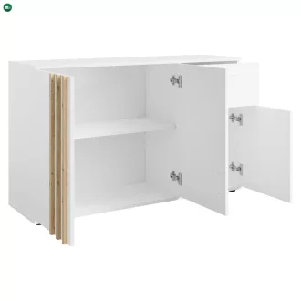 Komód, 3D1S, fehér/artisan tölgy, TOLIS TYP 2