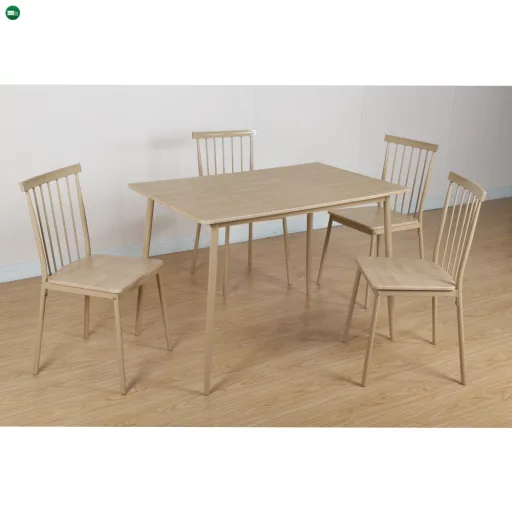 Étkezőgarnitúra 1+4, természetes bükk, SENDO