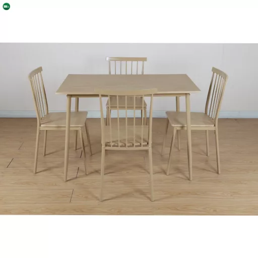 Étkezőgarnitúra 1+4, természetes bükk, SENDO