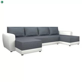 Univerzális ülőgarnitúra, szürke/fehér, DAKAR NEW U