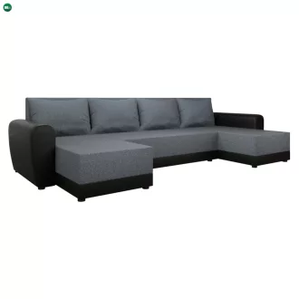 Univerzális ülőgarnitúra, szürke/fekete, DAKAR NEW U