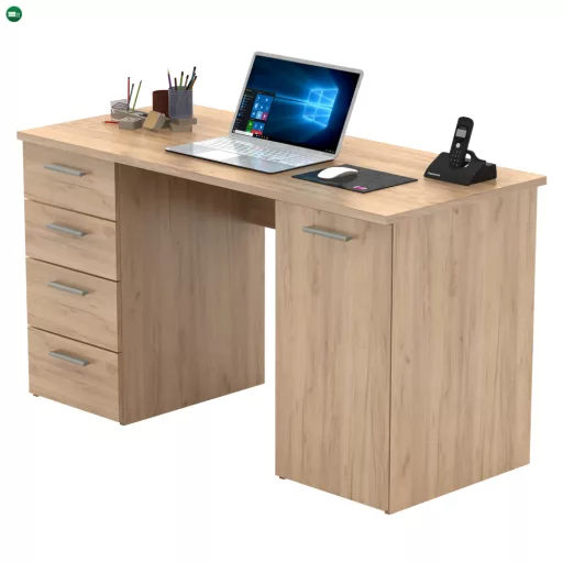 Íróasztal, artisan tölgy, EUSTACH