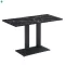 Bisztró asztal, fekete márvány/fekete, 120x60 cm, RINALDO TYP 2
