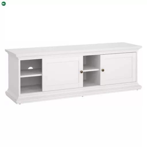 TV-asztal, fehér, PARIS 77810