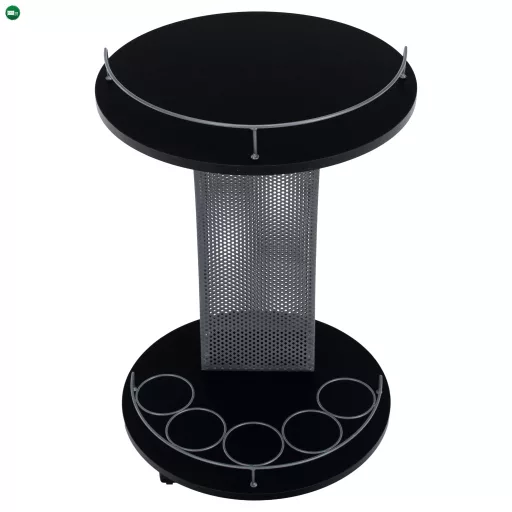 Tálalóasztal, fekete/ezüst, ALADAR NEW