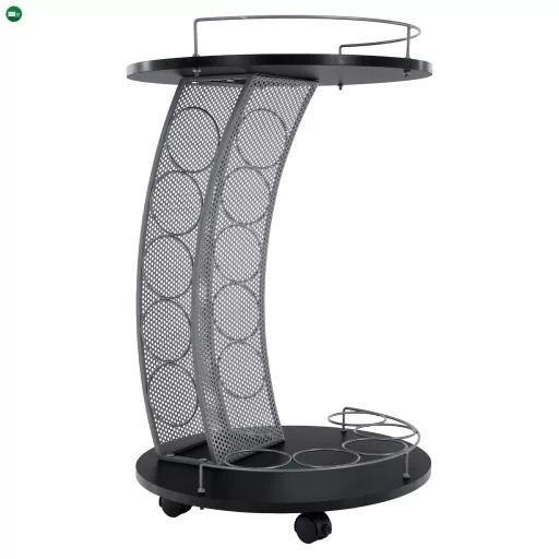 Tálalóasztal, fekete/ezüst, ALADAR NEW