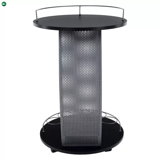 Tálalóasztal, fekete/ezüst, ALADAR NEW