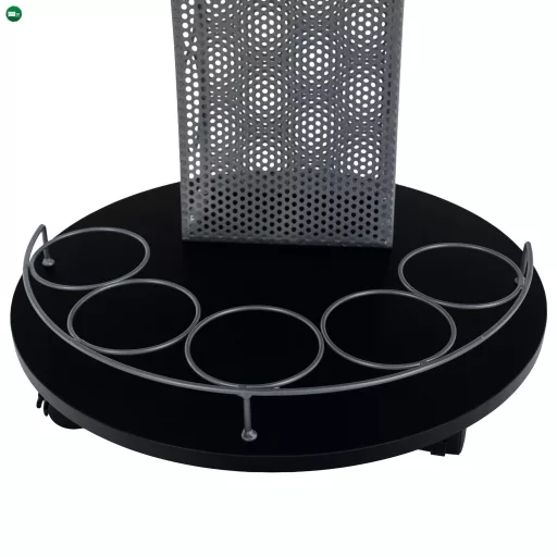 Tálalóasztal, fekete/ezüst, ALADAR NEW