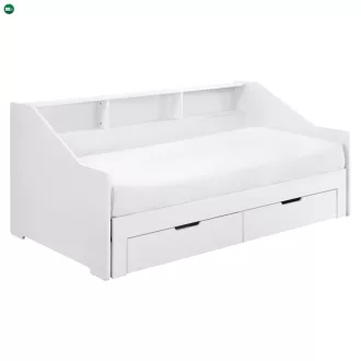 Kihúzható ágy, fehér, MONETA