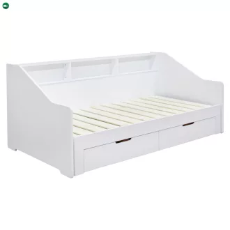 Kihúzható ágy, fehér, MONETA