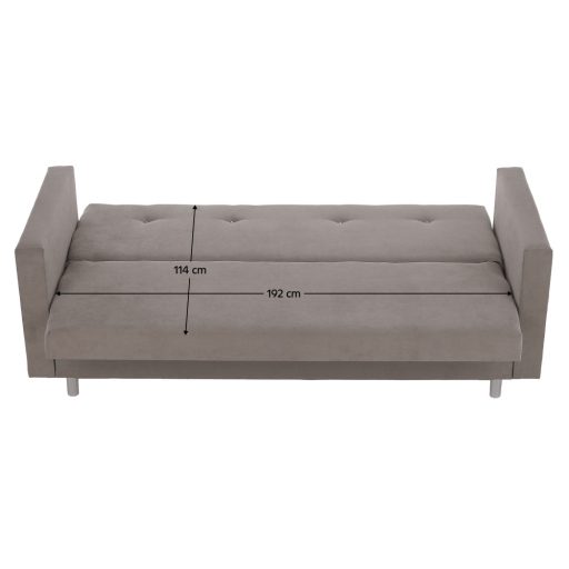 Kihúzható kanapé, szürkésbézs Taupe, LILANA