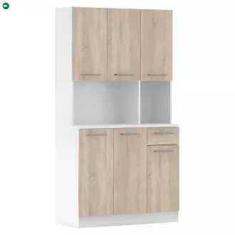 Hatajtós szekrény, fehér/sonoma tölgy, PELION NEW
