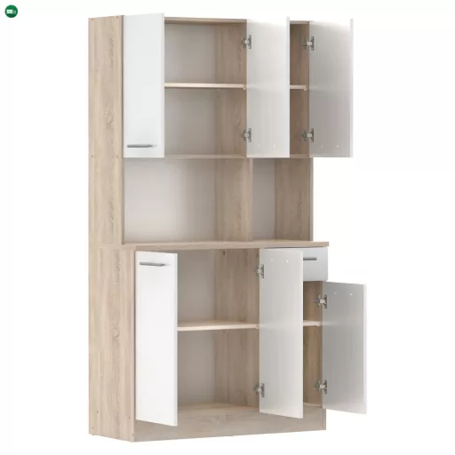 Hatajtós szekrény, sonoma tölgy/fehér, PELION NEW