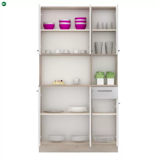 Hatajtós szekrény, sonoma tölgy/fehér, PELION NEW