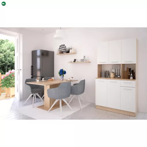 Hatajtós szekrény, sonoma tölgy/fehér, PELION NEW