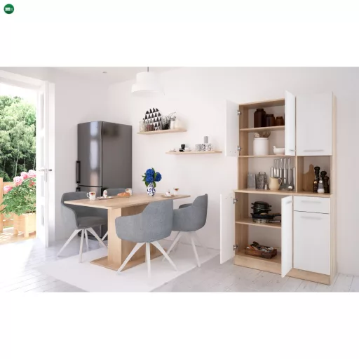 Hatajtós szekrény, sonoma tölgy/fehér, PELION NEW