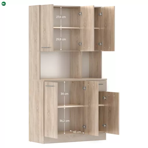 Hatajtós szekrény, sonoma tölgy, PELION NEW