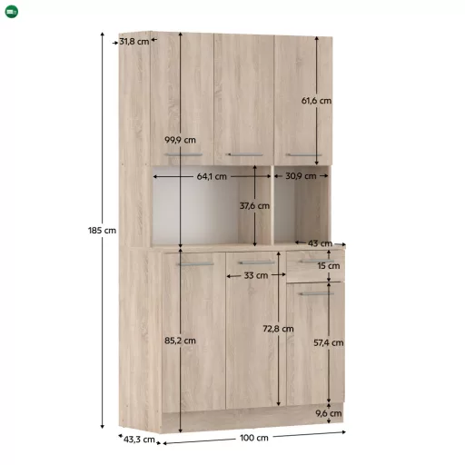 Hatajtós szekrény, sonoma tölgy, PELION NEW