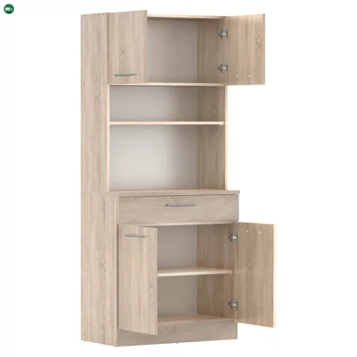 Négyajtós szekrény, sonoma tölgy, DOMIS NEW