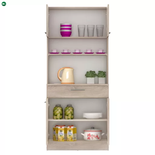 Négyajtós szekrény, sonoma tölgy, DOMIS NEW