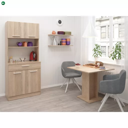 Négyajtós szekrény, sonoma tölgy, DOMIS NEW