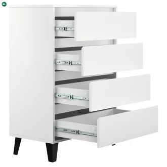 Komód, fehér, BOGAN NEW 4S70