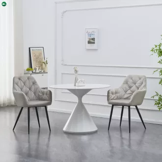 Design fotel, szürke Velvet szövet, VERIO NEW