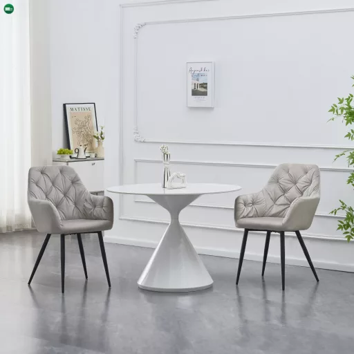 Design fotel, szürke Velvet szövet, VERIO NEW