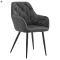 Design fotel, sötétszürke Velvet szövet, VERIO NEW