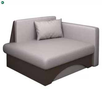   Kinyitható fotel, bézses szürke Taupe/barna, KUBOŠ NEW UNI