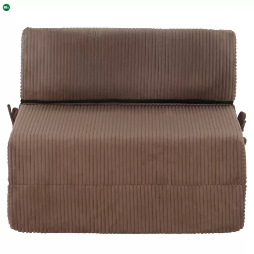 Összecsukható matrac/fotel, 2 az 1-ben, világosbarna, MALEN