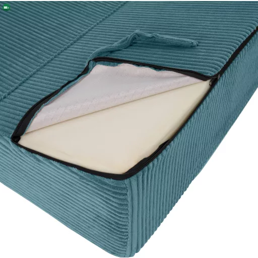 Összecsukható matrac/fotel, 2 az 1-ben, petróleum, MALEN